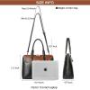 imageBOSTANTEN Briefcase for Women Leather 156 inch Laptop Shoulder Bag Office Work Crossbody HandbagKnew Black With Brown