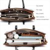 imageBOSTANTEN Laptop Bag for Women 156 inch Computer Leather Briefcase Vintage Work Tote HandbagBluebrown
