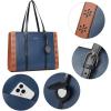 imageBOSTANTEN Laptop Bag for Women 156 inch Computer Leather Briefcase Vintage Work Tote HandbagBluebrown