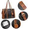 imageBOSTANTEN Laptop Bag for Women 156 inch Computer Leather Briefcase Vintage Work Tote HandbagBrownblack