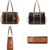 imageBOSTANTEN Laptop Bag for Women 156 inch Computer Leather Briefcase Vintage Work Tote HandbagBrownblack