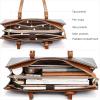 imageBOSTANTEN Laptop Bag for Women 156 inch Computer Leather Briefcase Vintage Work Tote HandbagBrownblack
