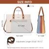 imageBOSTANTEN Leather Laptop Briefcase for Women Shoulder Bag 156 Inch Business Computer Work ToteAbeige