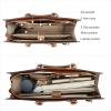 imageBOSTANTEN Leather Laptop Briefcase for Women Shoulder Bag 156 Inch Business Computer Work ToteAbeige