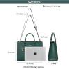 imageBOSTANTEN Leather Laptop Briefcase for Women Shoulder Bag 156 Inch Business Computer Work ToteAgreen