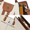imageBOSTANTEN Leather Laptop Briefcase for Women Shoulder Bag 156 Inch Business Computer Work ToteBbeige