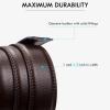 imageBOSTANTEN Ratchet Leather Belt For Men 2 Pack Dress and Casual with Adjustable Buckle Trim to Fit006black and Coffee