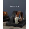 imageBOSTANTEN Ratchet Leather Belt For Men 2 Pack Dress and Casual with Adjustable Buckle Trim to Fit008black and Brown