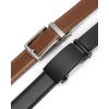 imageBOSTANTEN Ratchet Leather Belt For Men 2 Pack Dress and Casual with Adjustable Buckle Trim to Fit010black and Brown