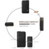 imageBOSTANTEN Wallets for Women Leather RFID Double Zipper Around Credit Card Holder Large Capacity Wristlet Clutch WalletBlack