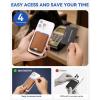 imageBOSTANTEN for MagSafe Wallet with Stand Magnetic Wallet for iPhone 1615141312 Pro Max Plus Leather Minimalist Magnetic Phone Wallets Phone Card Holder Fit 4 Cards BlackBrown