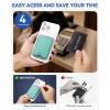 imageBOSTANTEN for MagSafe Wallet with Stand Magnetic Wallet for iPhone 1615141312 Pro Max Plus Leather Minimalist Magnetic Phone Wallets Phone Card Holder Fit 4 Cards BlackTurquoise