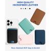 imageBOSTANTEN for MagSafe Wallet with Stand Magnetic Wallet for iPhone 1615141312 Pro Max Plus Leather Minimalist Magnetic Phone Wallets Phone Card Holder Fit 4 Cards BlackTurquoise