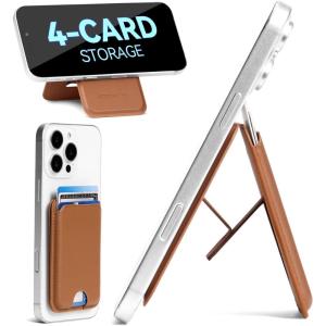 imageBOSTANTEN for MagSafe Wallet with Stand Magnetic Wallet for iPhone 1615141312 Pro Max Plus Leather Minimalist Magnetic Phone Wallets Phone Card Holder Fit 4 Cards BlackBrown