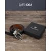 imageBOSTANTEN Belt Men Leather Reversible Belts for Men 1 38quot for Casual Golf Dress Pants TwoinOne Belt Gift005gunblackBrown