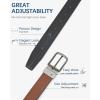 imageBOSTANTEN Belt Men Leather Reversible Belts for Men 1 38quot for Casual Golf Dress Pants TwoinOne Belt Gift005gunblackBrown
