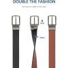 imageBOSTANTEN Belt Men Leather Reversible Belts for Men 1 38quot for Casual Golf Dress Pants TwoinOne Belt Gift005gunblackBrown