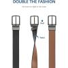imageBOSTANTEN Belt Men Leather Reversible Belts for Men 1 38quot for Casual Golf Dress Pants TwoinOne Belt Gift006gunblackCognac