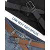 imageBOSTANTEN Belt Men Leather Reversible Belts for Men 1 38quot for Casual Golf Dress Pants TwoinOne Belt Gift006gunblackCognac