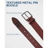 imageBOSTANTEN Genuine Leather Personalized Belt for Men 1 38quot Classic Customized Gifts for Dad Him BoyfriendRed Brown
