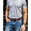 imageBOSTANTEN Genuine Leather Personalized Belt for Men 1 38quot Classic Customized Gifts for Dad Him BoyfriendRed Brown