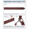 imageBOSTANTEN Genuine Leather Personalized Belt for Men 1 38quot Classic Customized Gifts for Dad Him BoyfriendRed Brown