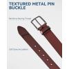 imageBOSTANTEN Genuine Leather Personalized Belt for Men 1 38quot Classic Customized Gifts for Dad Him BoyfriendRed Brown