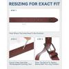 imageBOSTANTEN Genuine Leather Personalized Belt for Men 1 38quot Classic Customized Gifts for Dad Him BoyfriendRed Brown