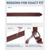 imageBOSTANTEN Genuine Leather Personalized Belt for Men 1 38quot Classic Customized Gifts for Dad Him BoyfriendRed Brown