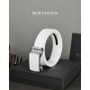 imageBOSTANTEN Mens Belt Leather Ratchet Belt For Men Dress and Casual with Adjustable Buckle Trim to Fit020  White