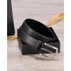 imageBOSTANTEN Mens Genuine Leather Belt Dress Casual Brown Belt for Men 1 38quot Belt for Work Business Golf Jeans with Gift Box001black