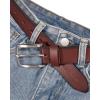 imageBOSTANTEN Mens Genuine Leather Belt Dress Casual Brown Belt for Men 1 38quot Belt for Work Business Golf Jeans with Gift Box002browngrain Leather