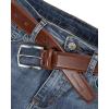 imageBOSTANTEN Mens Genuine Leather Belt Dress Casual Brown Belt for Men 1 38quot Belt for Work Business Golf Jeans with Gift Box004silverdark Brown