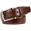 imageBOSTANTEN Mens Genuine Leather Belt Dress Casual Brown Belt for Men 1 38quot Belt for Work Business Golf Jeans with Gift Box004silverdark Brown
