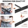 imageBOSTANTEN Women Belts For Jeans Dresses Pants Trendy Ladies Leather Waist Black Belt with Silver Oval Buckle001blackLeather