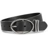 imageBOSTANTEN Women Belts For Jeans Dresses Pants Trendy Ladies Leather Waist Black Belt with Silver Oval Buckle001blackLeather