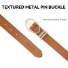 imageBOSTANTEN Women Belts For Jeans Dresses Pants Trendy Ladies Leather Waist Black Belt with Silver Oval Buckle002brownLeather