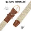 imageBOSTANTEN Women Belts For Jeans Dresses Pants Trendy Ladies Leather Waist Black Belt with Silver Oval Buckle003khakiBraided