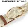 imageBOSTANTEN Women Belts For Jeans Dresses Pants Trendy Ladies Leather Waist Black Belt with Silver Oval Buckle003khakiBraided