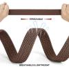 imageBOSTANTEN Women Belts For Jeans Dresses Pants Trendy Ladies Leather Waist Black Belt with Silver Oval Buckle004brownBraided