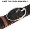imageBOSTANTEN Women Belts For Jeans Dresses Pants Trendy Ladies Leather Waist Black Belt with Silver Oval Buckle005blackBraided