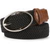imageBOSTANTEN Women Belts For Jeans Dresses Pants Trendy Ladies Leather Waist Black Belt with Silver Oval Buckle005blackBraided