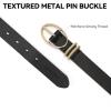 imageBOSTANTEN Women Belts For Jeans Dresses Pants Trendy Ladies Leather Waist Black Belt with Silver Oval Buckle006blackLeather