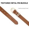 imageBOSTANTEN Women Belts For Jeans Dresses Pants Trendy Ladies Leather Waist Black Belt with Silver Oval Buckle007brownLeather