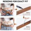 imageBOSTANTEN Women Belts For Jeans Dresses Pants Trendy Ladies Leather Waist Black Belt with Silver Oval Buckle007brownLeather