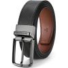 imageBOSTANTEN Belt Men Leather Reversible Belts for Men 1 38quot for Casual Golf Dress Pants TwoinOne Belt Gift002glossyblackBrown