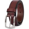 imageBOSTANTEN Mens Genuine Leather Belt Dress Casual Brown Belt for Men 1 38quot Belt for Work Business Golf Jeans with Gift Box002browngrain Leather