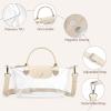 imageBOSTANTEN Clear Bag for Stadium Approved Small Crossbody Purse Handbags for Concerts Sports EventsA01nude