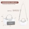 imageBOSTANTEN Clear Bag for Stadium Approved Small Crossbody Purse Handbags for Concerts Sports EventsLight Grey