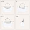 imageBOSTANTEN Clear Bag for Stadium Approved Small Crossbody Purse Handbags for Concerts Sports EventsLight Grey